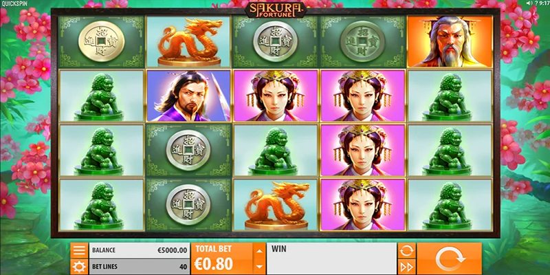 Các biểu tượng trong game nổ hũ Sakura Fortune